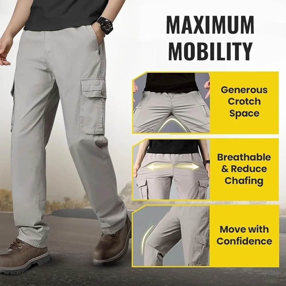 NWT‎ Flex Rover Men's Light Gray Cargo Pants size XL